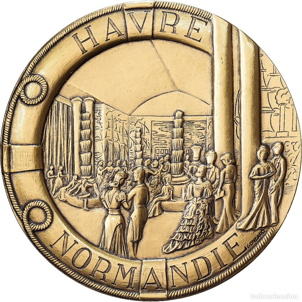Medallas hist&oacute;ricas: [#1529385] Francia, medalla, Havre, 150 Ans de la Transat Normandie, 2005, Bronce, C.
