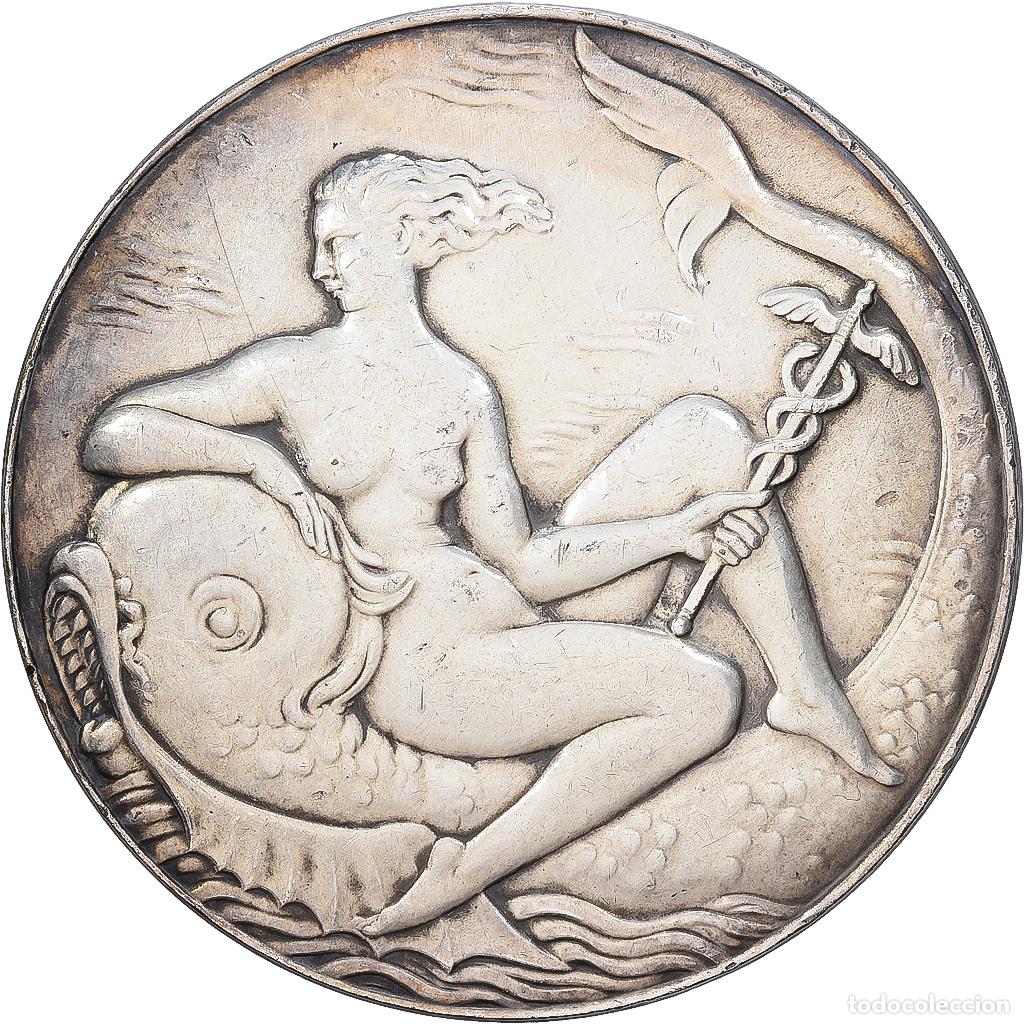 Medallas hist&oacute;ricas: [#1529420] Francia, medalla, Ville du Havre, Bronce plateado, Poisson, MBC+