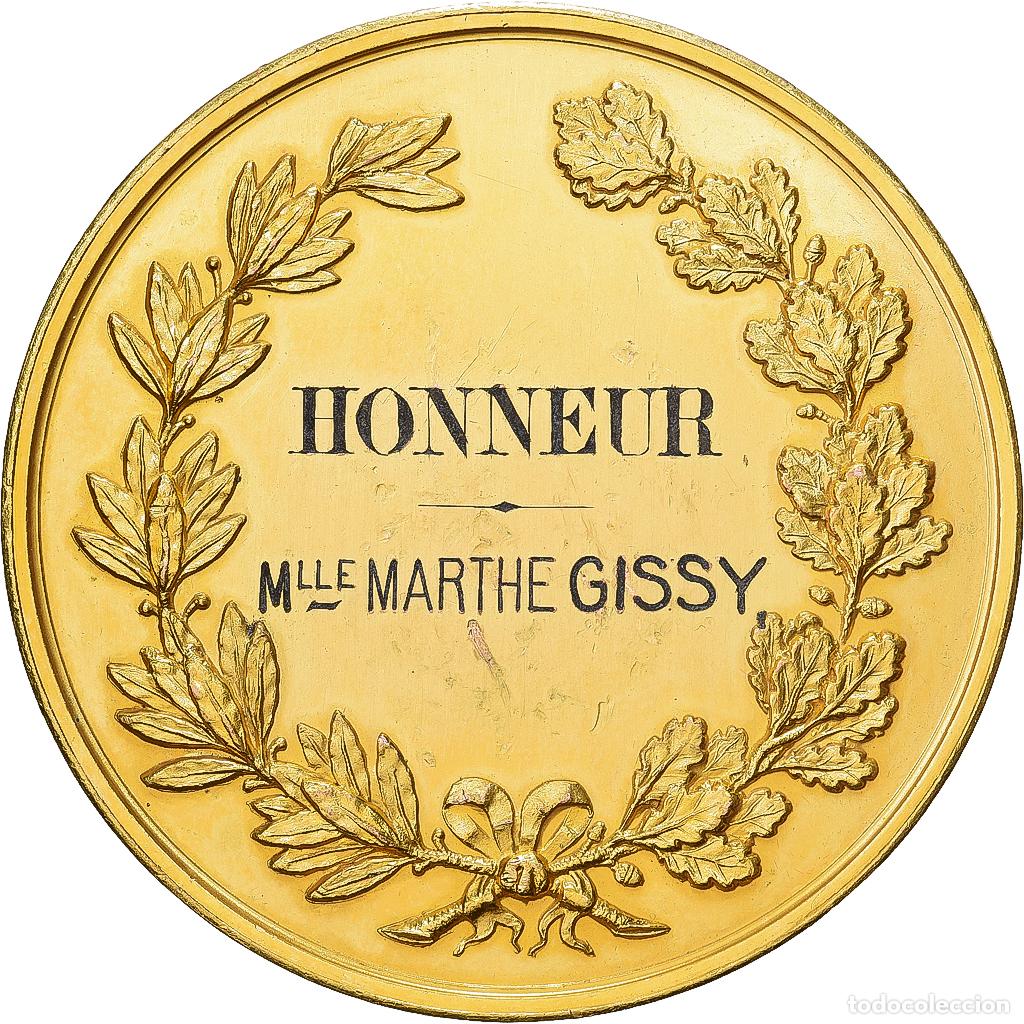 Medallas hist&oacute;ricas: [#1529426] Francia, medalla, Ursulines du Havre, 1892, Copper Gilt, Bescher, EBC
