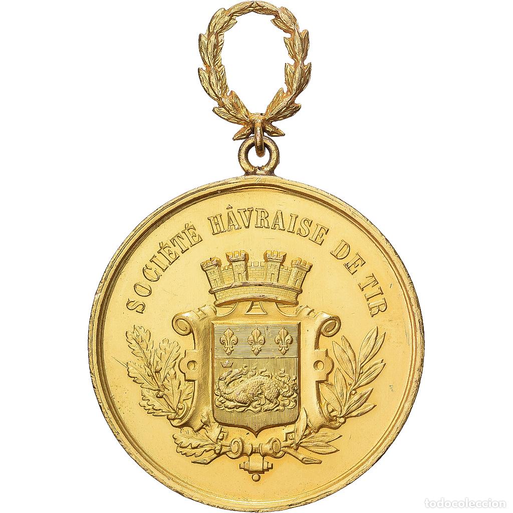 Medallas hist&oacute;ricas: [#1529427] Francia, medalla, Soci&eacute;t&eacute; Havraise de Tir, Copper Gilt, EBC