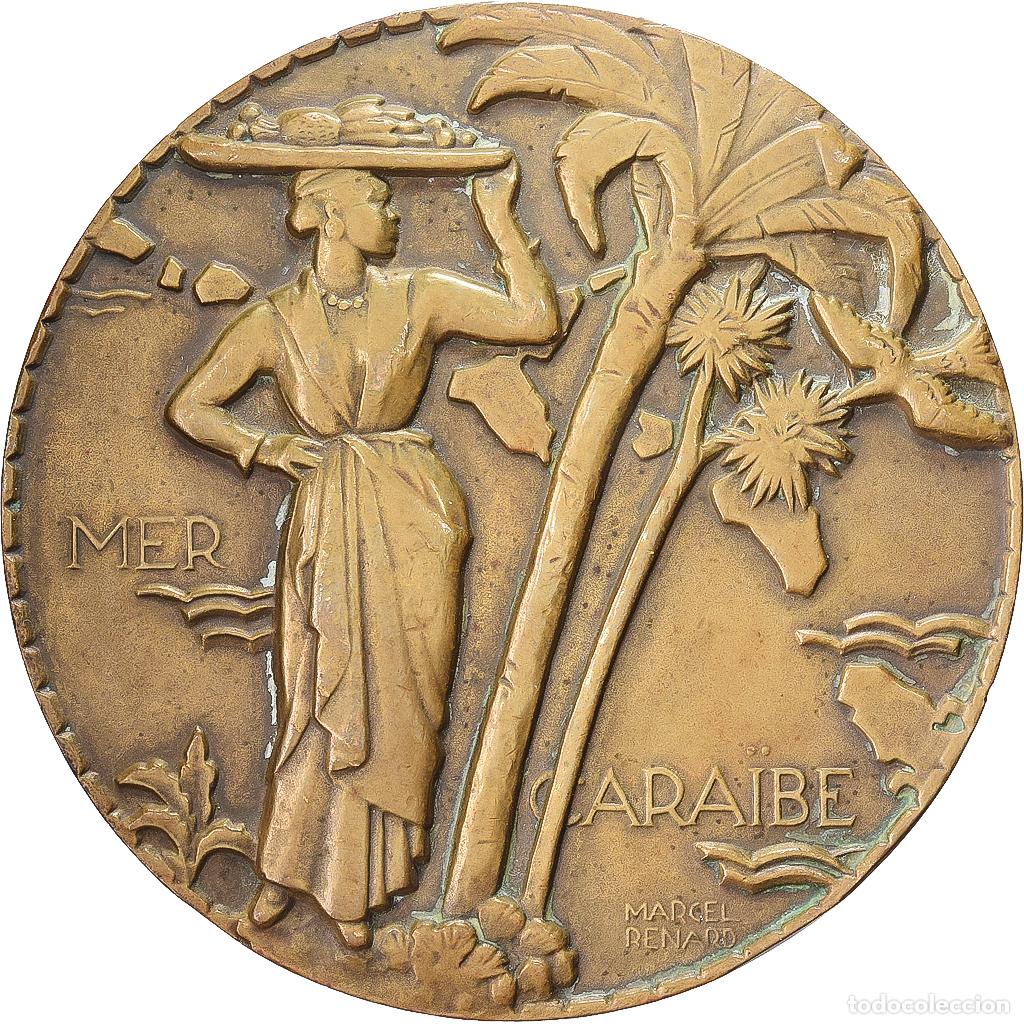 Medallas hist&oacute;ricas: [#1529328] Francia, medalla, Compagnie G&eacute;n&eacute;rale Transatlantique, Colombie, Bronce