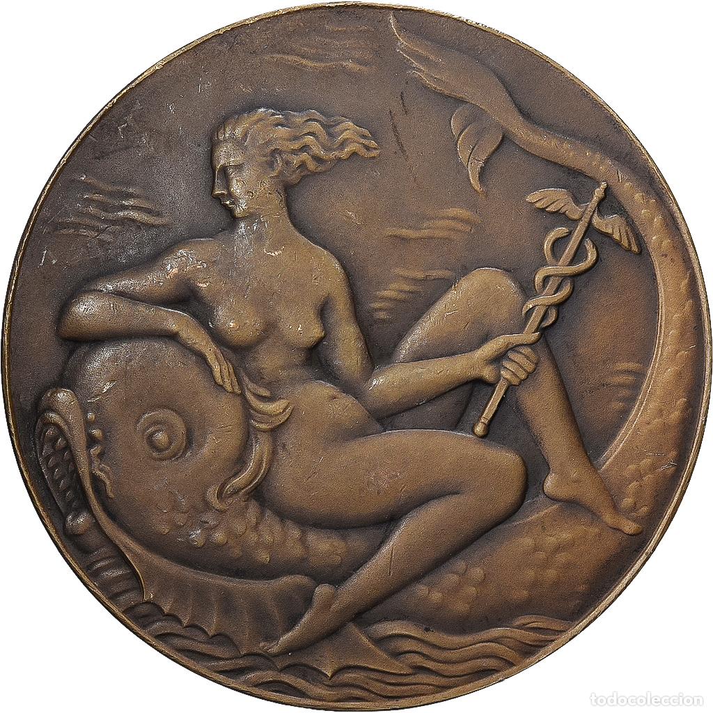 Medallas hist&oacute;ricas: [#1529413] Francia, medalla, Ville du Havre, Bronce, Poisson, MBC+