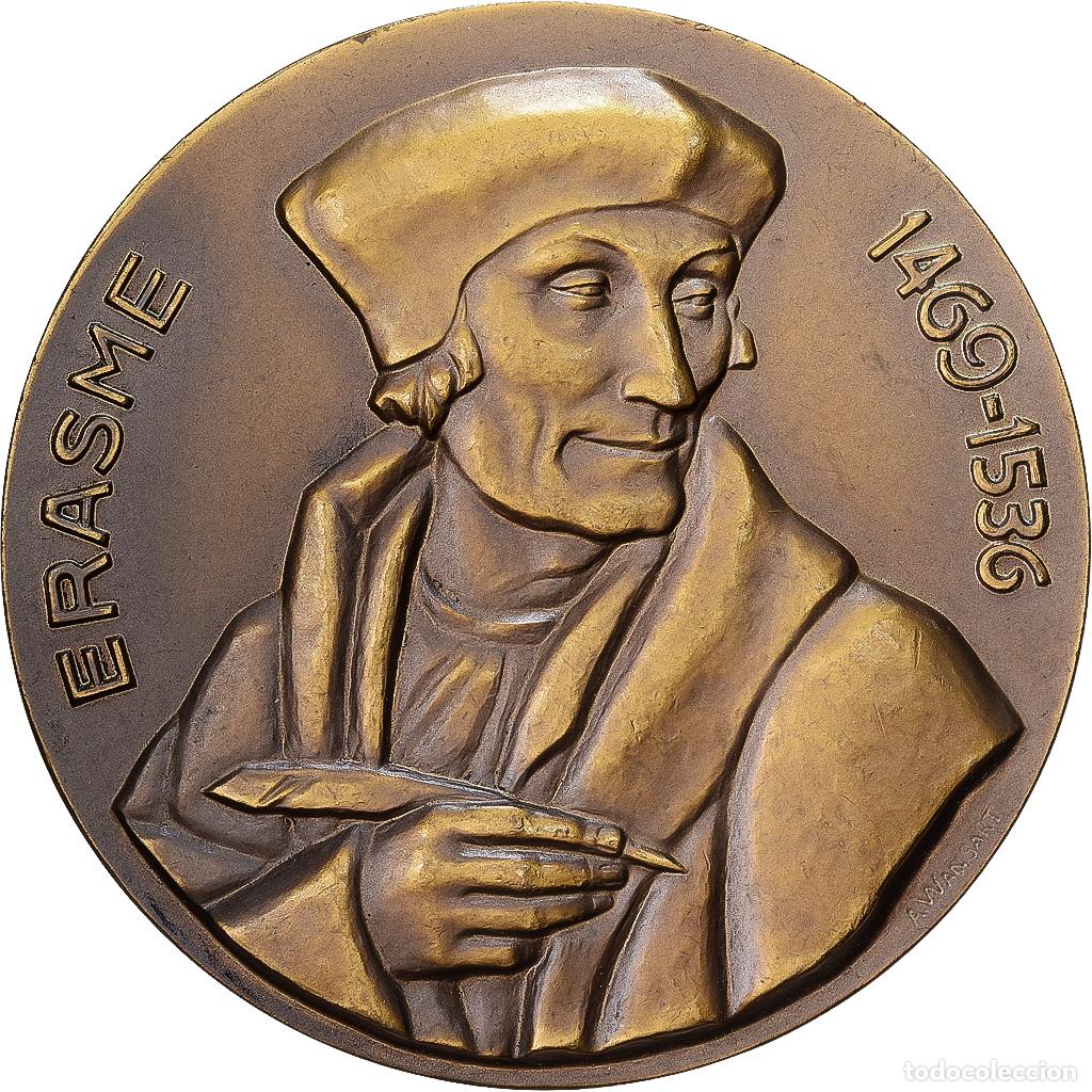 Medallas hist&oacute;ricas: [#1528789] Francia, medalla, Erasme, V&egrave;me Centenaire, Tours, 1969, Bronce, EBC