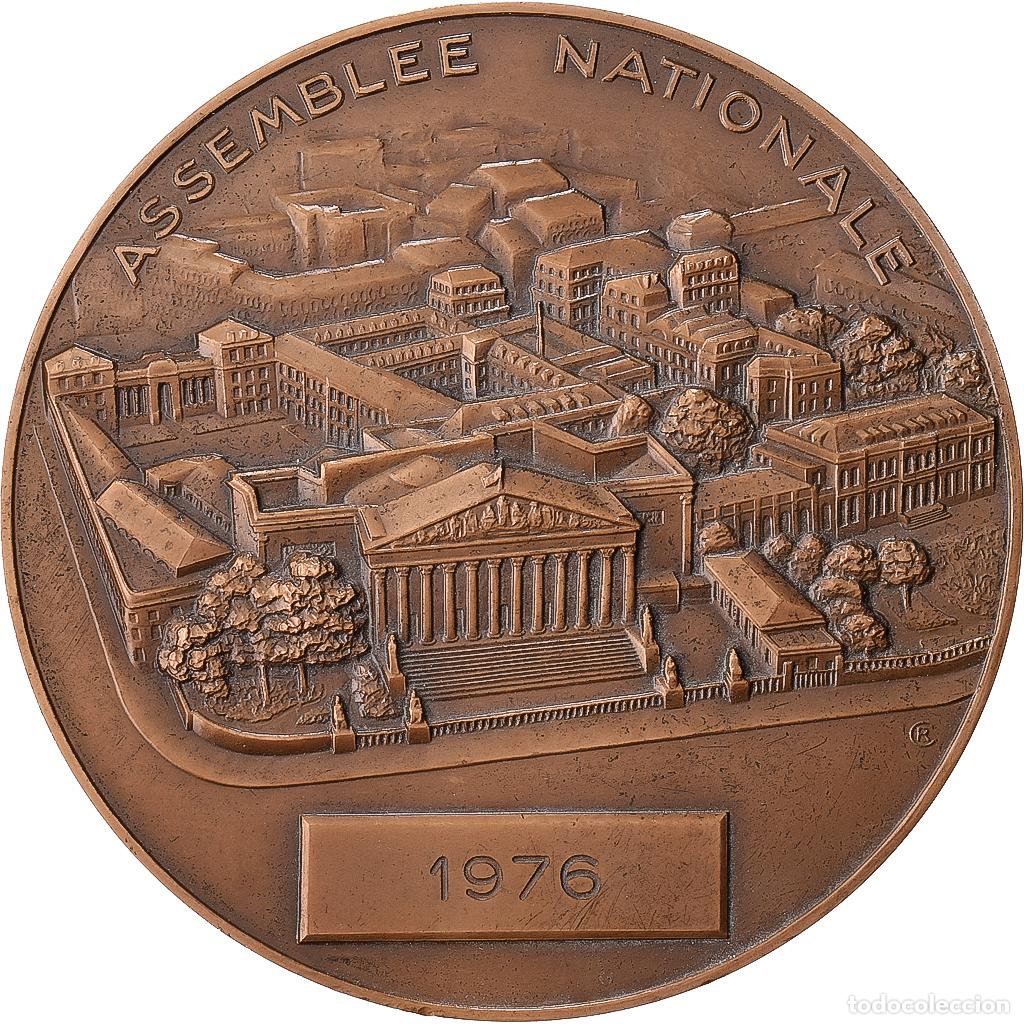 Medallas hist&oacute;ricas: [#1528947] Francia, medalla, Assembl&eacute;e Nationale, Edgar Faure, 1976, Bronce, EBC