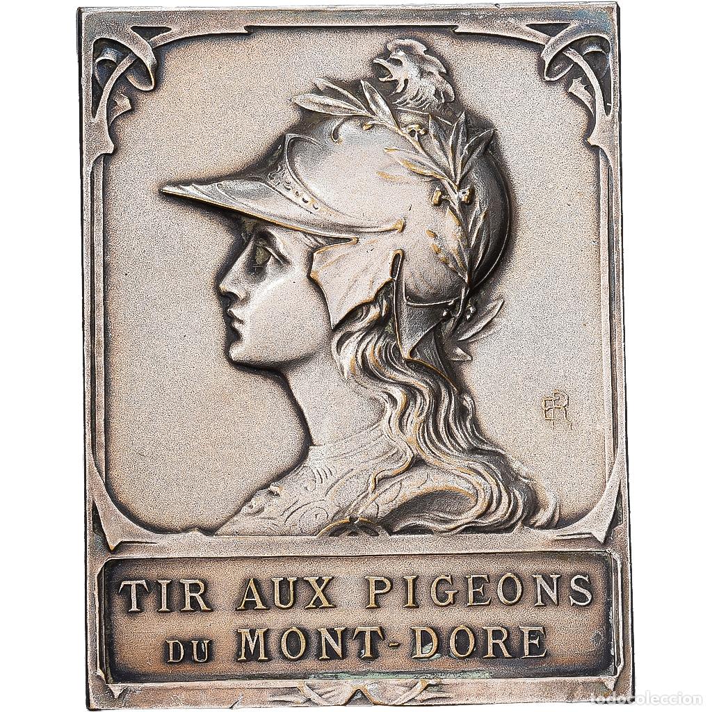 Medallas hist&oacute;ricas: [#1528943] Francia, medalla, Tir aux Pigeons du Mont-Dor&eacute;, 1905, Bronce plateado, MBC+