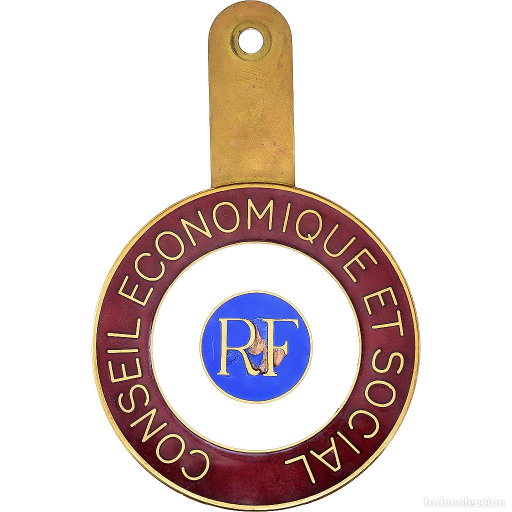 Medallas hist&oacute;ricas: [#1528957] Francia, Applique, Conseil Economique et Social, Lat&oacute;n, MBC