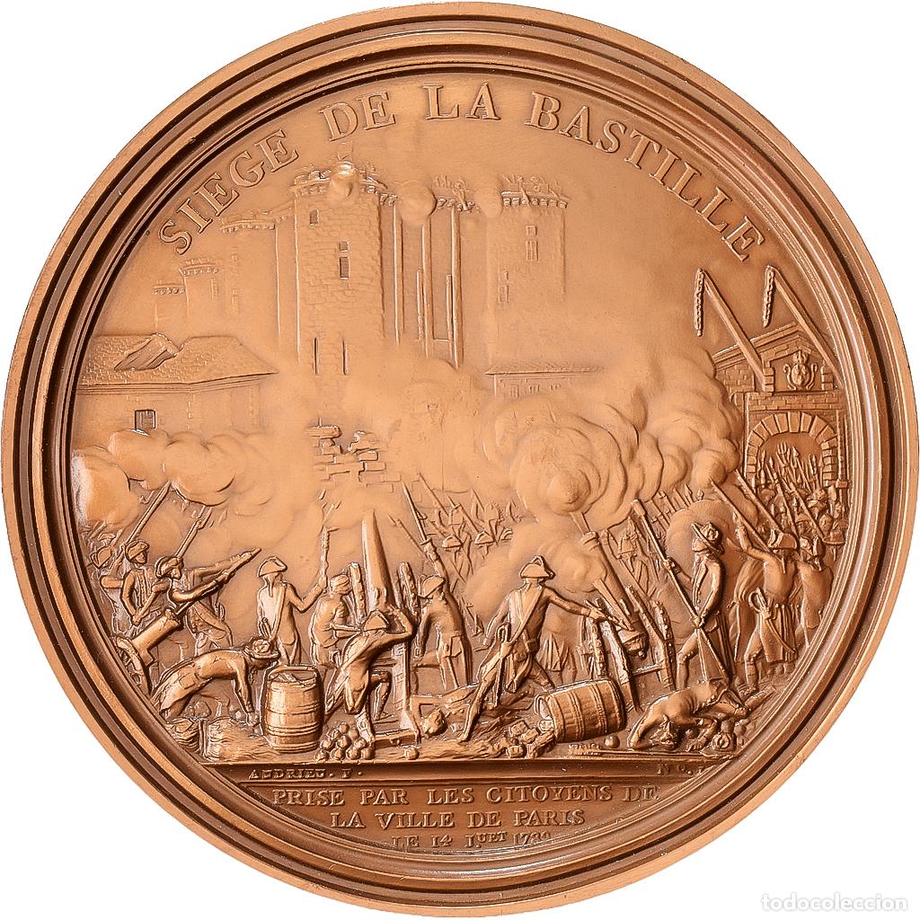 Medallas hist&oacute;ricas: [#1528976] Francia, medalla, R&eacute;volution Fran&ccedil;aise, Si&egrave;ge de la Bastille, 1981, Bronce
