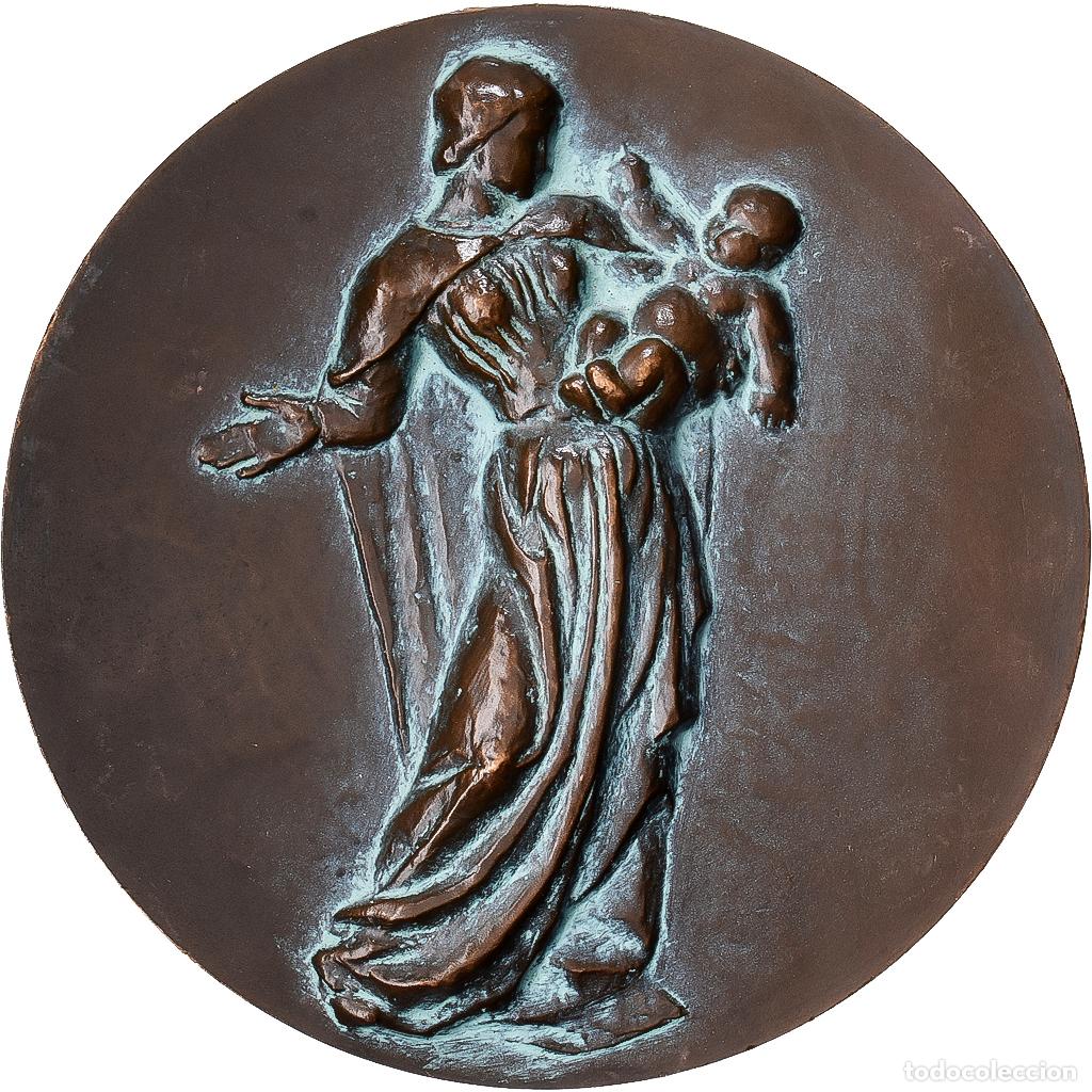 Medallas hist&oacute;ricas: [#1528989] Francia, medalla, La M&egrave;re et l'Enfant, Bronce, MBC+