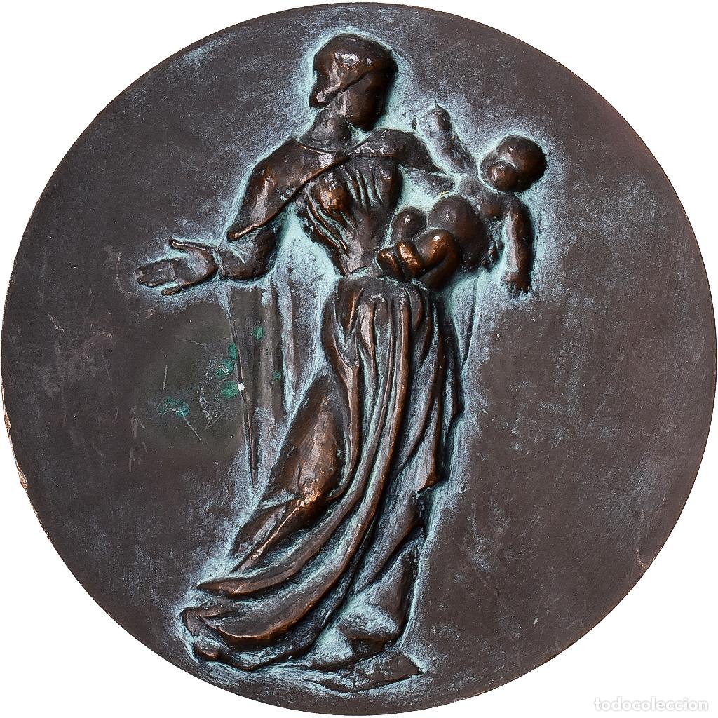 Medallas hist&oacute;ricas: [#1528990] Francia, medalla, La M&egrave;re et l'Enfant, Bronce, MBC