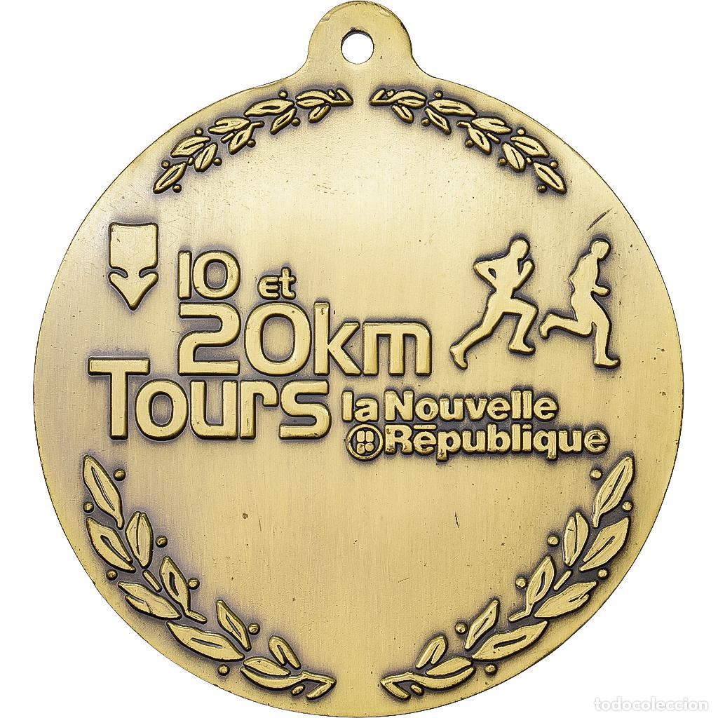 Medallas hist&oacute;ricas: [#1529021] Francia, medalla, 10 et 20 Kms Tours, La Nouvelle R&eacute;publique, Cobre - lat&oacute;n