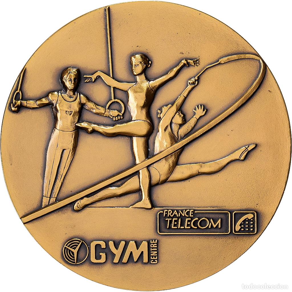 Medallas hist&oacute;ricas: [#1529036] Francia, medalla, Gym Centre, France Telecom, 1992, Bronce, Pichard, SC