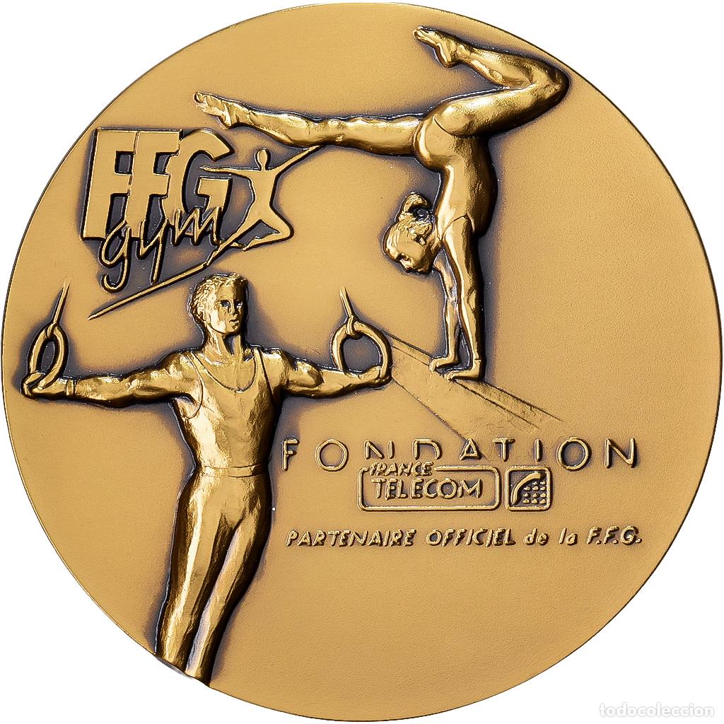 Medallas hist&oacute;ricas: [#1529038] Francia, medalla, F&eacute;d&eacute;ration Fran&ccedil;aise de Gymnastique, France Telecom