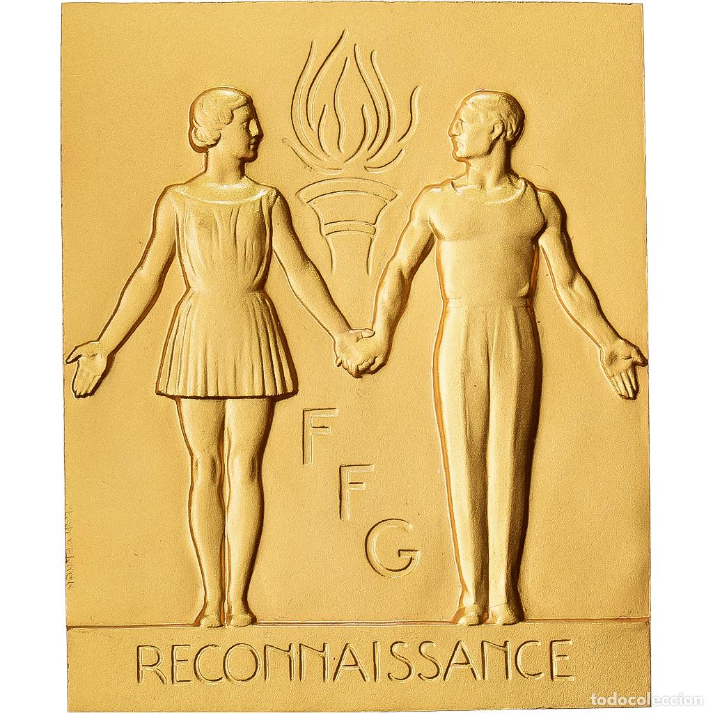 Medallas hist&oacute;ricas: [#1529041] Francia, medalla, F&eacute;d&eacute;ration fran&ccedil;aise de Gymnastique, 1988, Bronce dorado