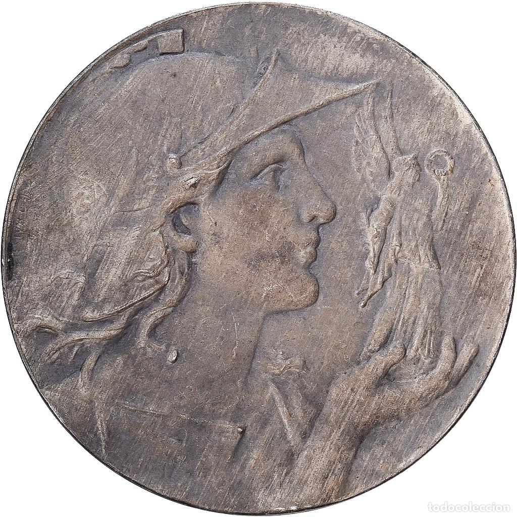 Medallas hist&oacute;ricas: [#1529062] Francia, medalla, U.V.F, Comit&eacute; de l'Aisne, 1930, Bronce plateado, Fraisse