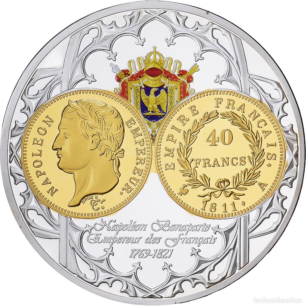 Medallas hist&oacute;ricas: [#1529069] Francia, medalla, Monarques Europ&eacute;ens, Napol&eacute;on Bonaparte, Plata chapada en