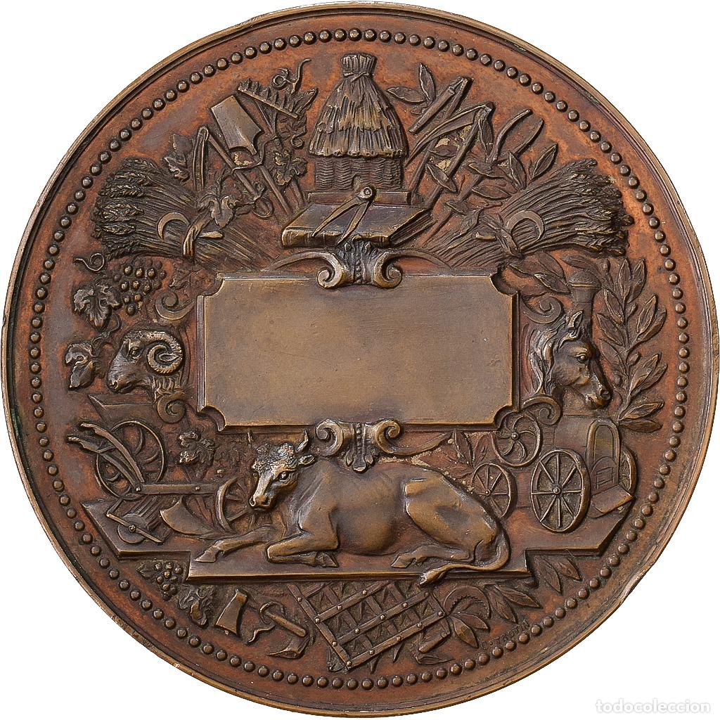 Medallas hist&oacute;ricas: [#1529084] Francia, medalla, Soci&eacute;t&eacute; des agriculteurs de France, Bronce, Trotin, EBC