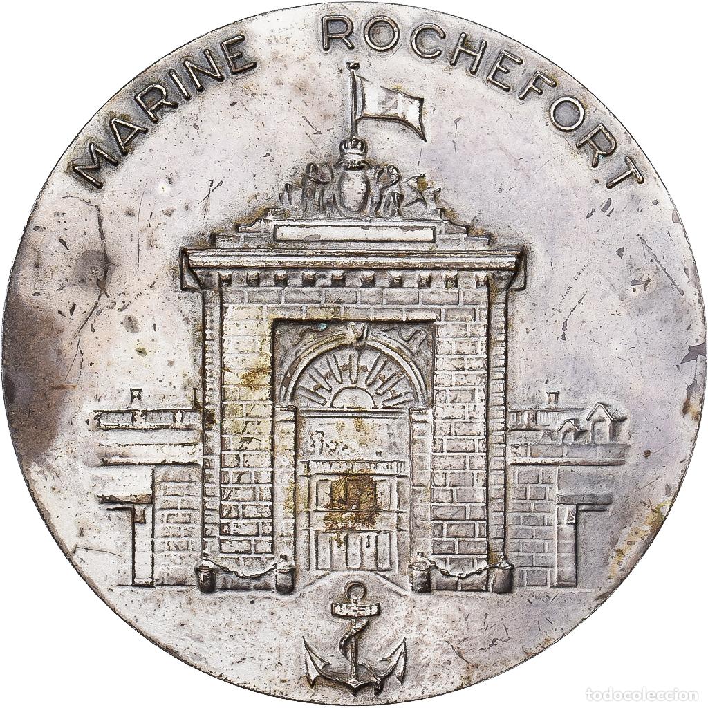 Medallas hist&oacute;ricas: [#1529091] Francia, medalla, Marine Rochefort, Bronce plateado, MBC