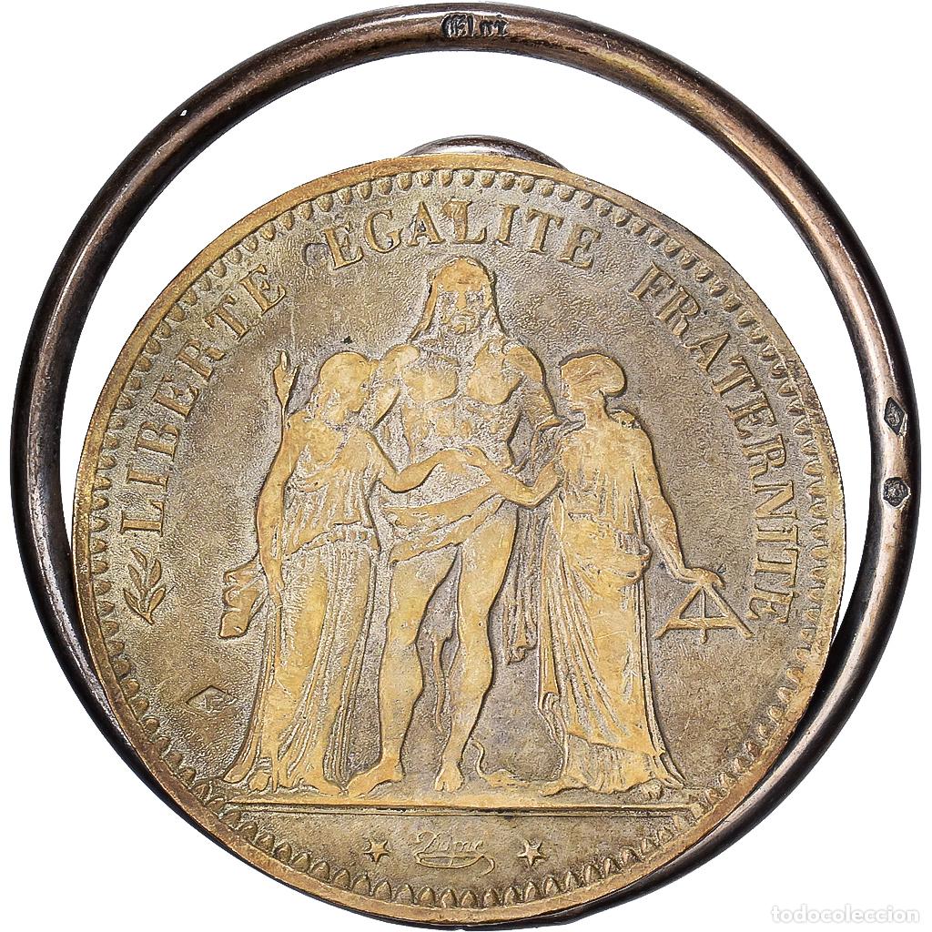 Medallas hist&oacute;ricas: [#1529092] Francia, medalla, Pince &agrave; Billets, 5 francs Hercule, Bronce plateado, MBC