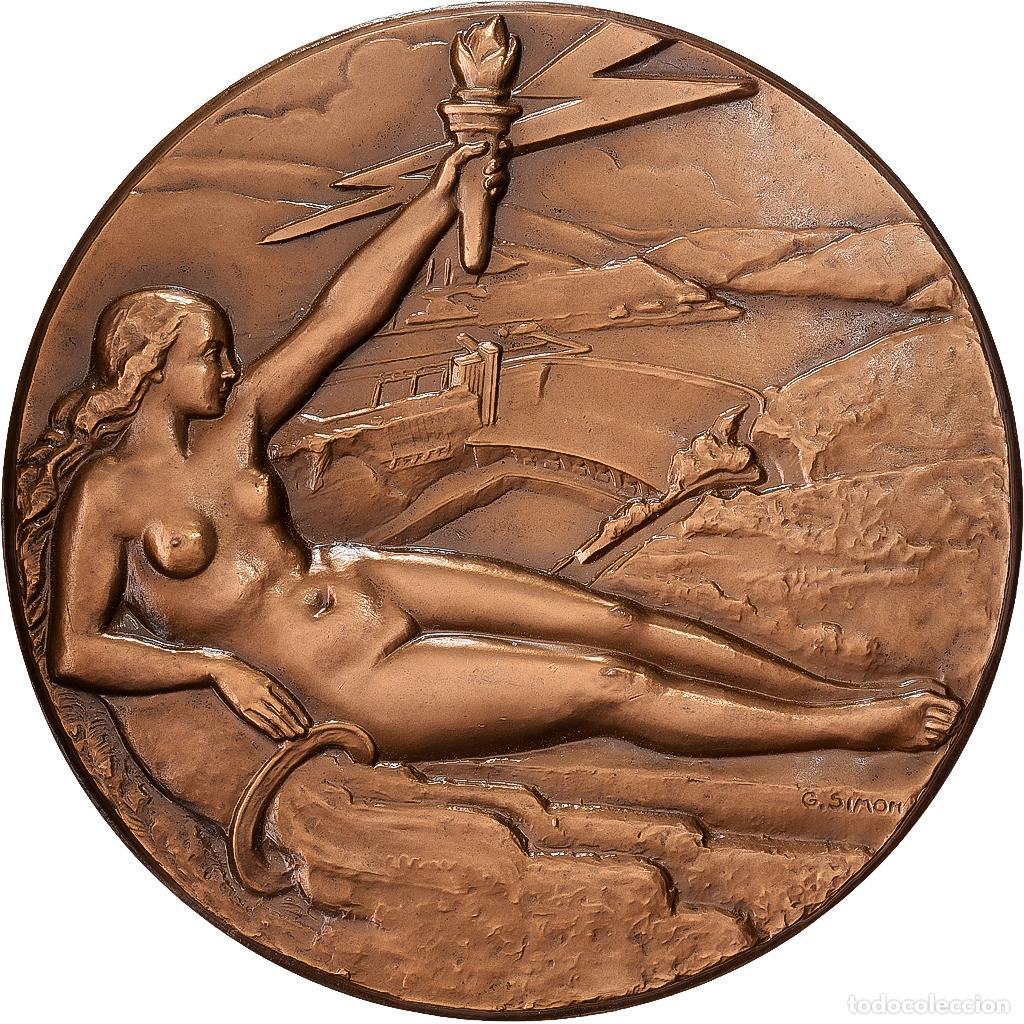 Medallas hist&oacute;ricas: [#1529121] Francia, medalla, R.M.G, 1965, Bronce, Simon, Gaz de Bordeaux, SC