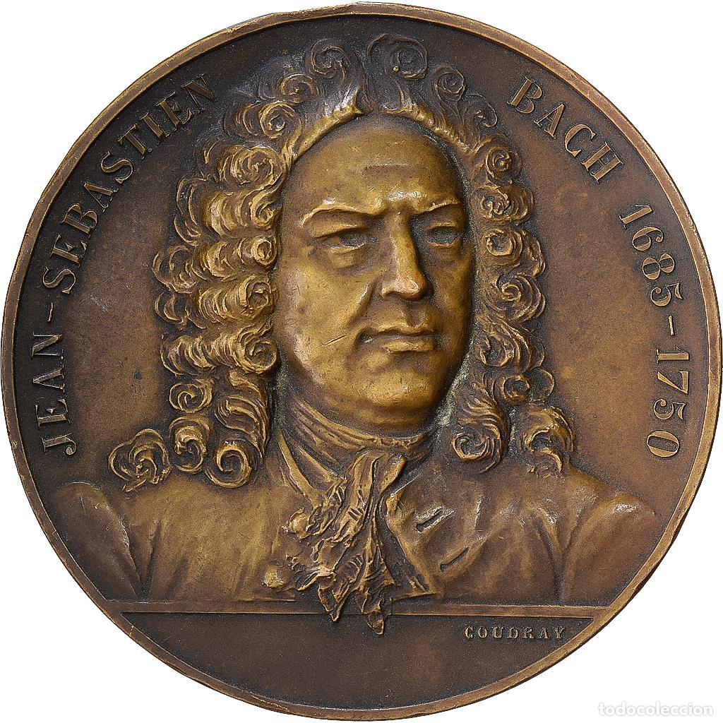 Medallas hist&oacute;ricas: [#1529122] Francia, medalla, Jean S&eacute;bastien Bach (1685-1750), Bronce, Coudray, MBC+