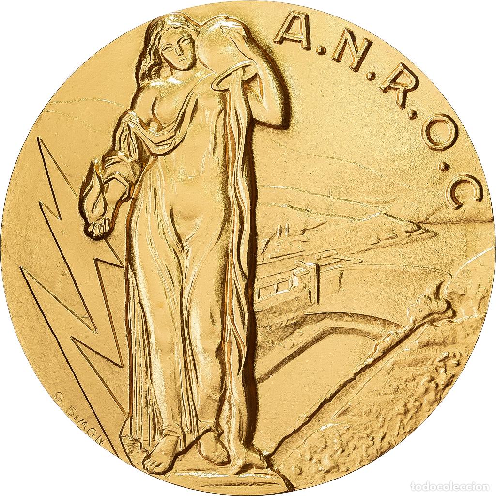 Medallas hist&oacute;ricas: [#1529118] Francia, medalla, A.N.R.O.C, 1980, Bronce dorado, Simon, Gaz de Bordeaux, SC