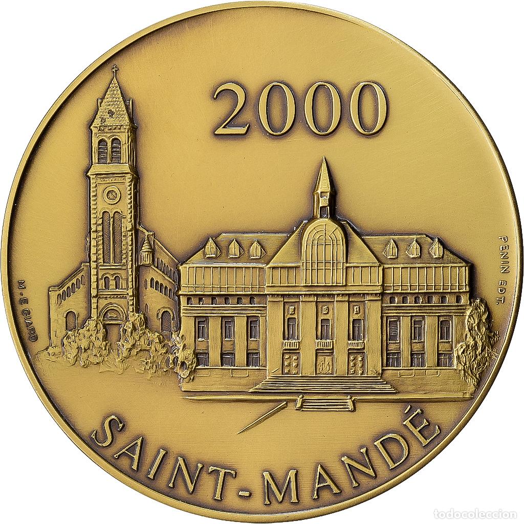 Medallas hist&oacute;ricas: [#1529146] Francia, medalla, Ville de Saint-Mand&eacute;, 2000, Bronce, Giard, FDC