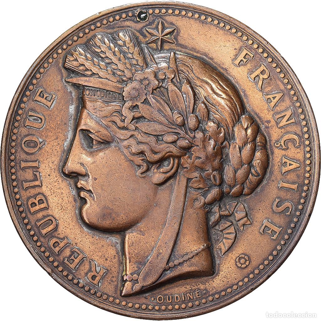 Medallas hist&oacute;ricas: [#1529216] Francia, medalla, Exposition Universelle PARIS, 1878, Bronce, Oudin&eacute;, MBC