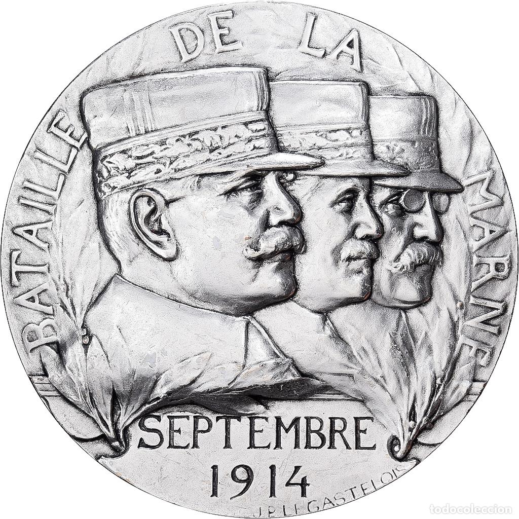 Medallas hist&oacute;ricas: [#1529227] Francia, medalla, Bataille de la Marne, Bronce plateado, Legastelois, EBC