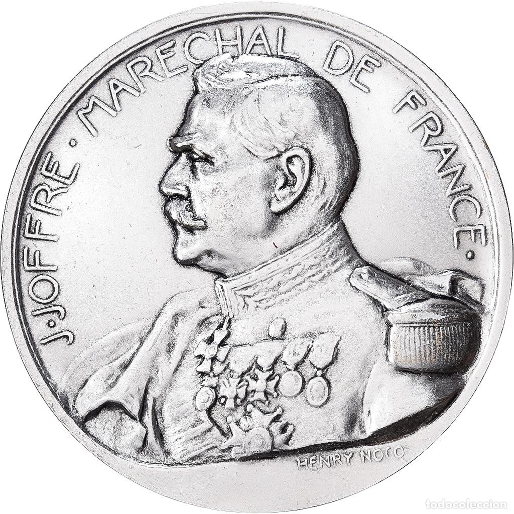 Medallas hist&oacute;ricas: [#1529226] Francia, medalla, J. Joffre Mar&eacute;chal de France, Bronce plateado, Henry Nocq