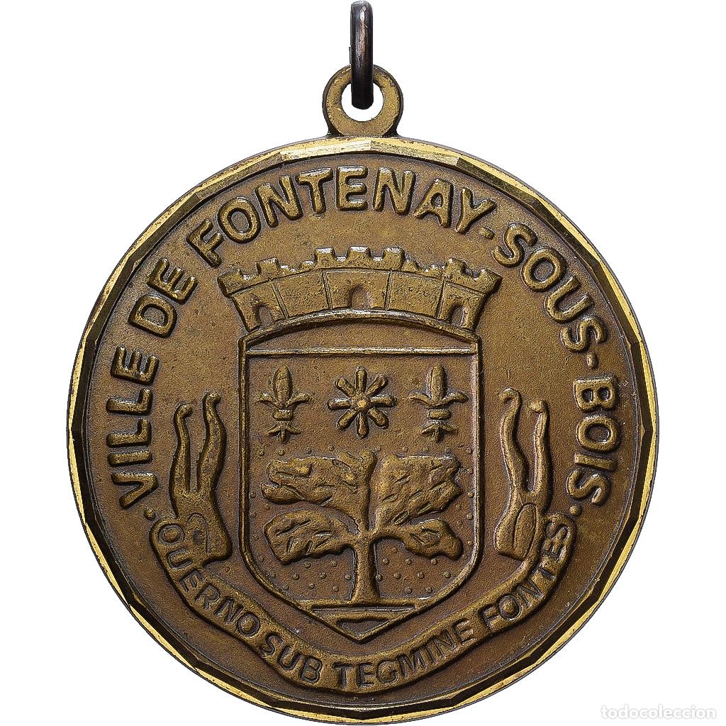 Medallas hist&oacute;ricas: [#1529256] Francia, medalla, Ville de Fontenay-sous-Bois, 1987, Lat&oacute;n, MBC