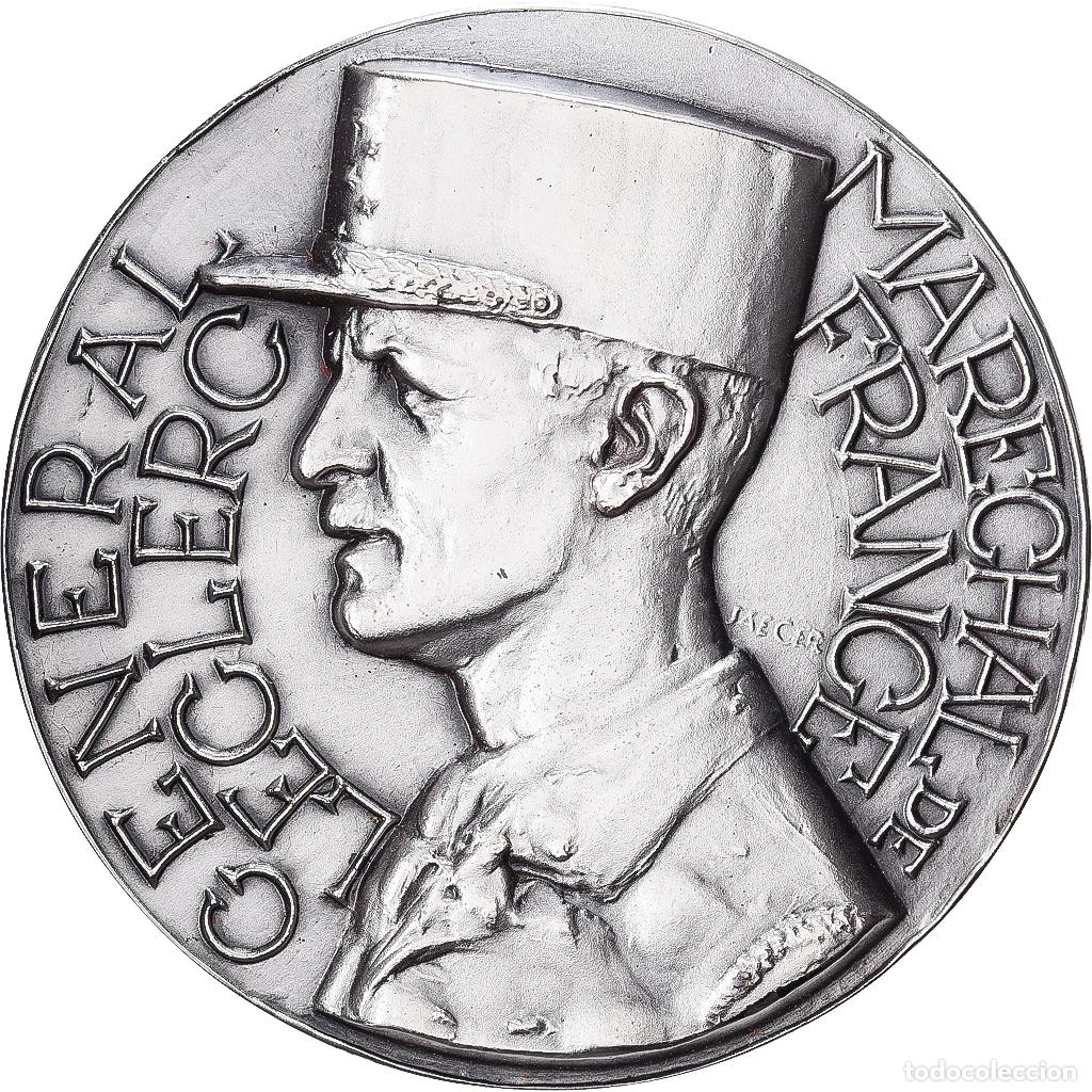 Medallas hist&oacute;ricas: [#1529261] Francia, medalla, G&eacute;n&eacute;ral Leclerc, Mar&eacute;chal de France, Bronce plateado