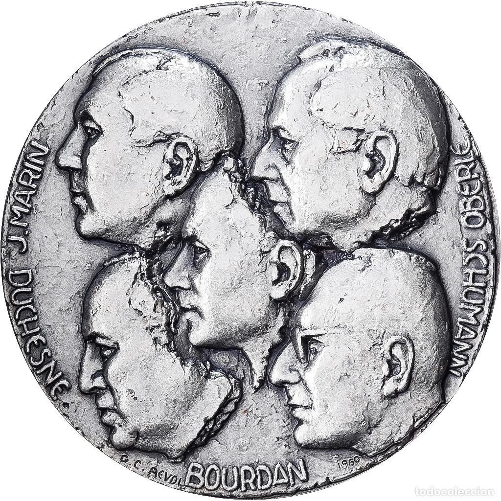 Medallas hist&oacute;ricas: [#1529263] Francia, medalla, Marin-Duchesne-Bourdan-Schumann-Oberle, Bronce plateado