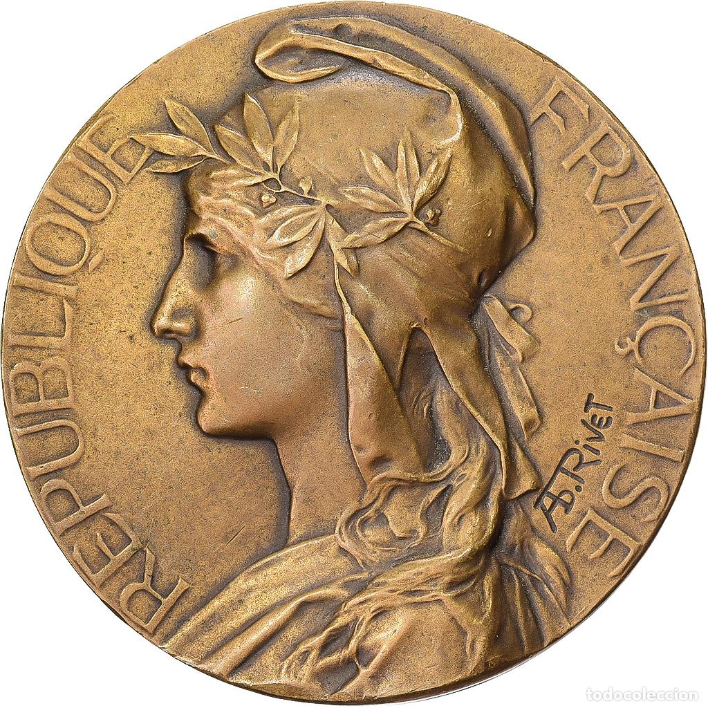 Medallas hist&oacute;ricas: [#1529281] Francia, medalla, Marianne, R&eacute;publique Fran&ccedil;aise, Bronce, Rivet, EBC