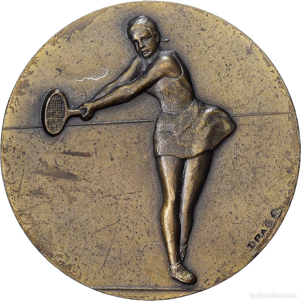 Medallas hist&oacute;ricas: [#1529288] Francia, medalla, Sport, Tennis, Bronce, Drago, BC+