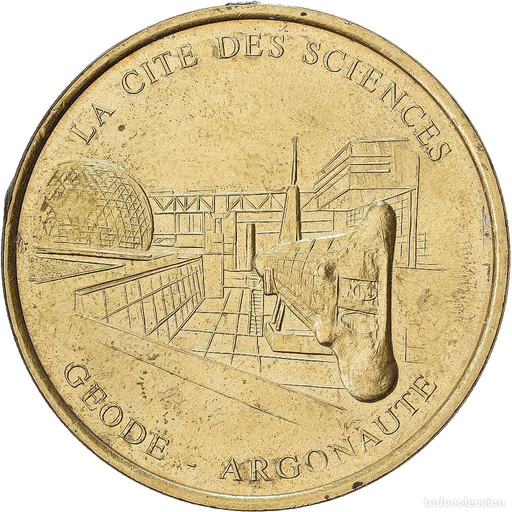 Medallas hist&oacute;ricas: [#1529279] Francia, zeton, Cit&eacute; des Sciences n&deg;1- La G&eacute;ode-, 1998, Aluminio y