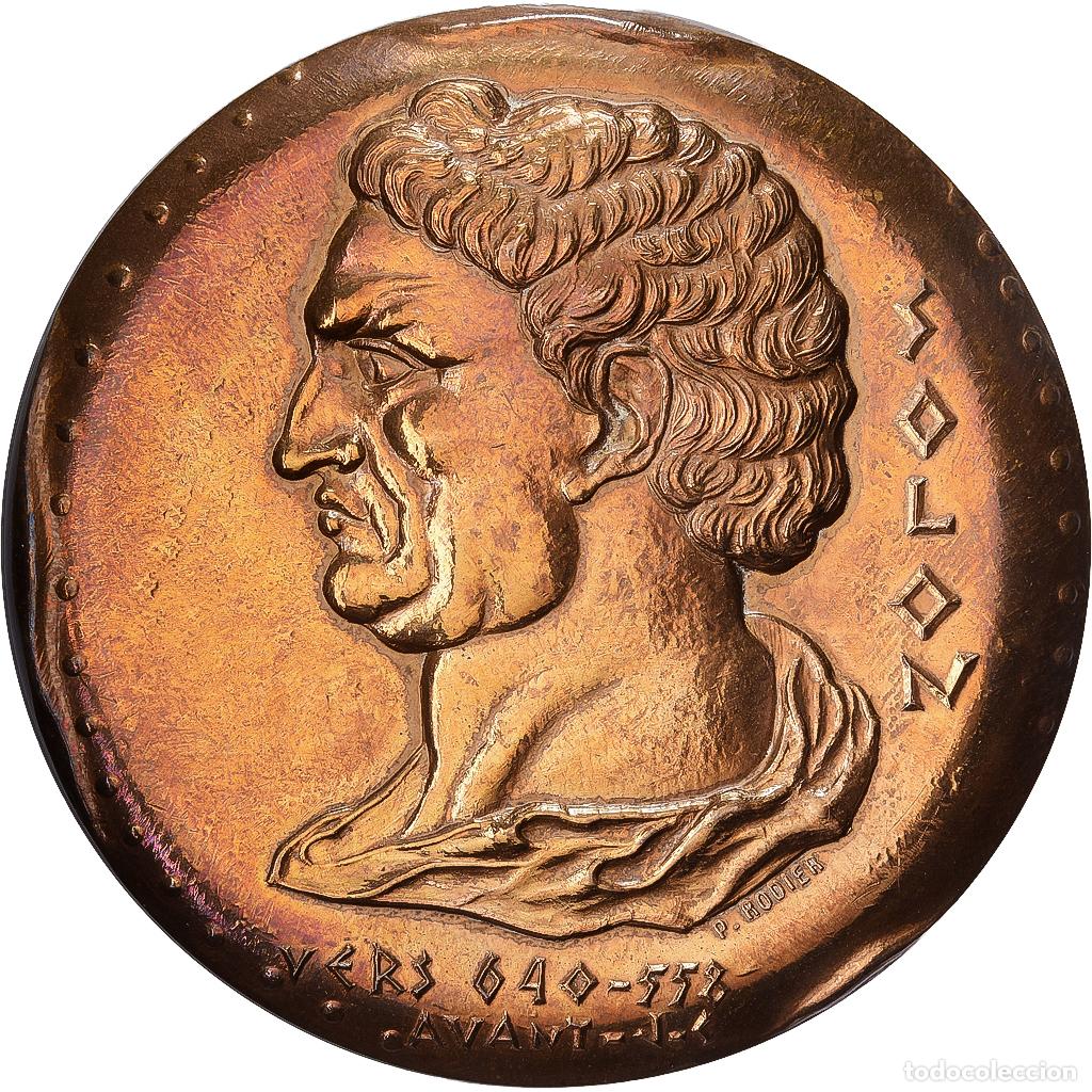 Medallas hist&oacute;ricas: [#1529280] Francia, medalla, Notariat Fran&ccedil;ais, Caisse des D&eacute;p&ocirc;ts, Solon, 1973, Bronce