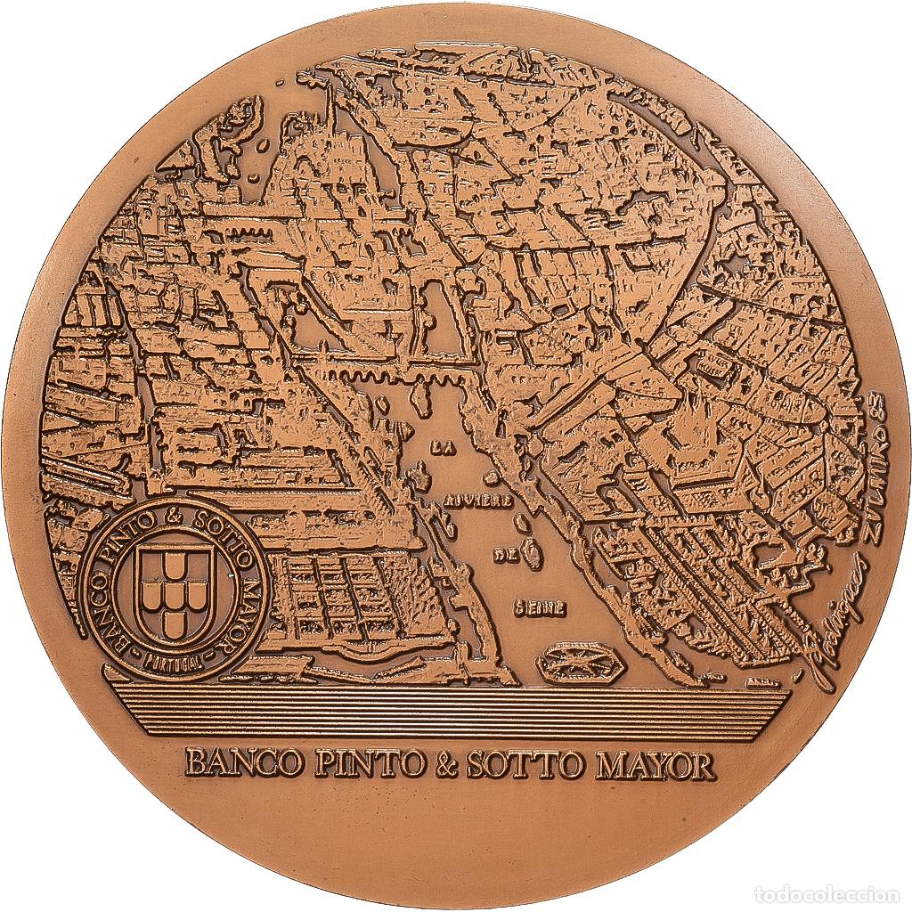 Medallas hist&oacute;ricas: [#1529283] Francia, medalla, Banco Pinto & Sotto Mayor, Paris, 1983, Bronce, Zulmiro, SC