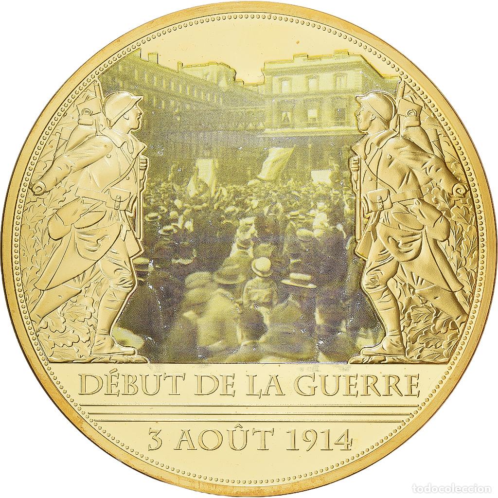 Medallas hist&oacute;ricas: [#1529299] Francia, medalla, Centenaire de la Premi&egrave;re Guerre Mondiale, D&eacute;but de la