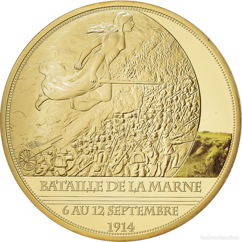 Medallas hist&oacute;ricas: [#1529302] Francia, medalla, Centenaire de la Premi&egrave;re Guerre Mondiale, Bataille de la