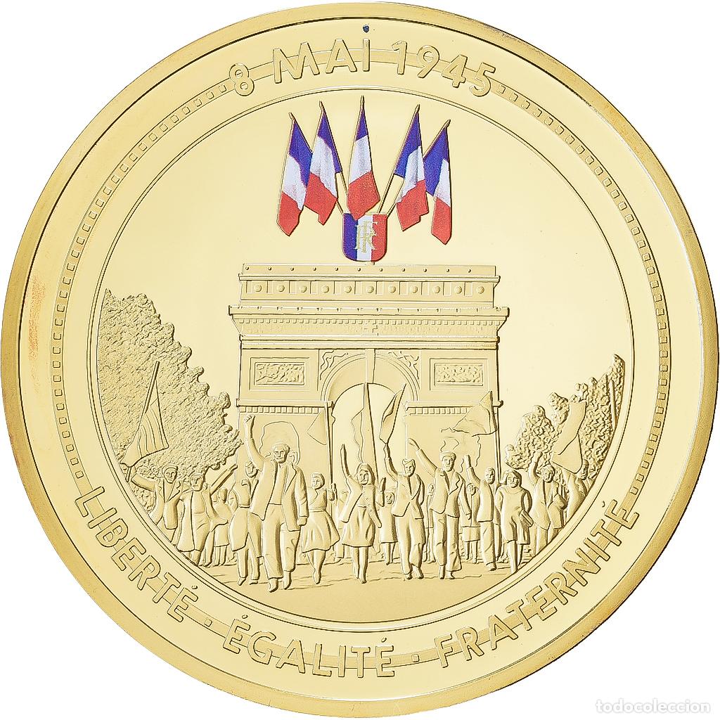 Medallas hist&oacute;ricas: [#1529307] Francia, medalla, 70&egrave;me Anniversaire Fin de la 2&egrave;me Guerre Mondiale, 2015
