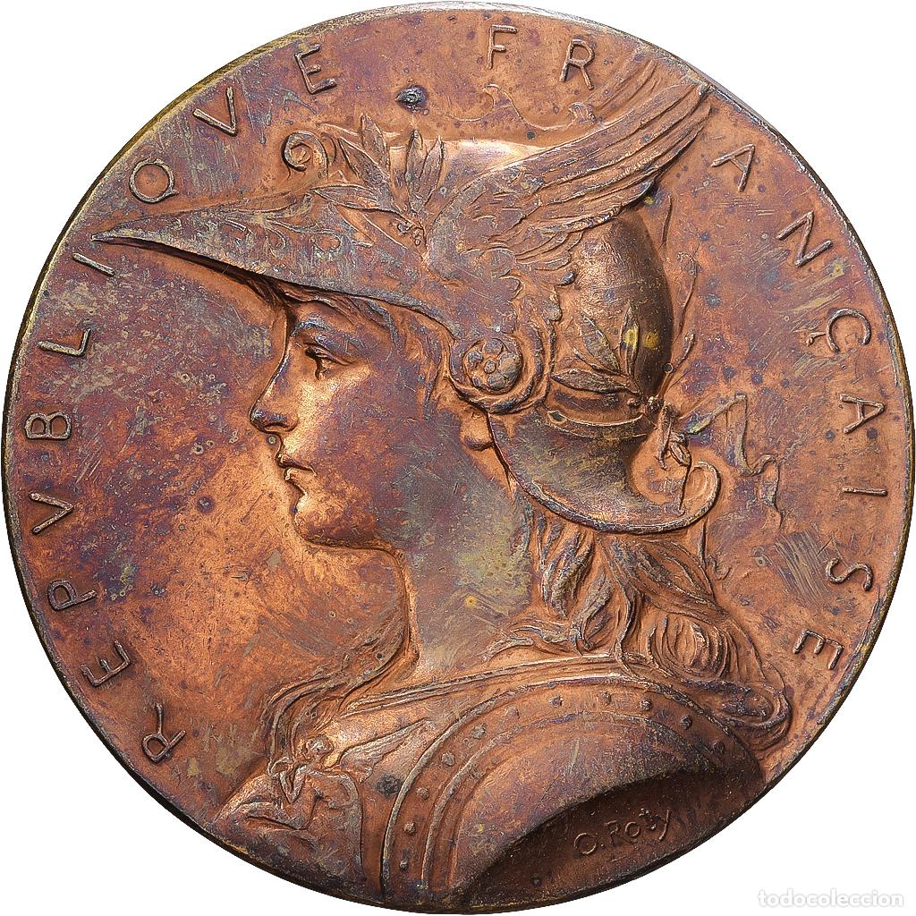 Medallas hist&oacute;ricas: [#1529339] Francia, medalla, Marianne Casqu&eacute;e, R&eacute;publique Fran&ccedil;aise, Bronce, O.Roty