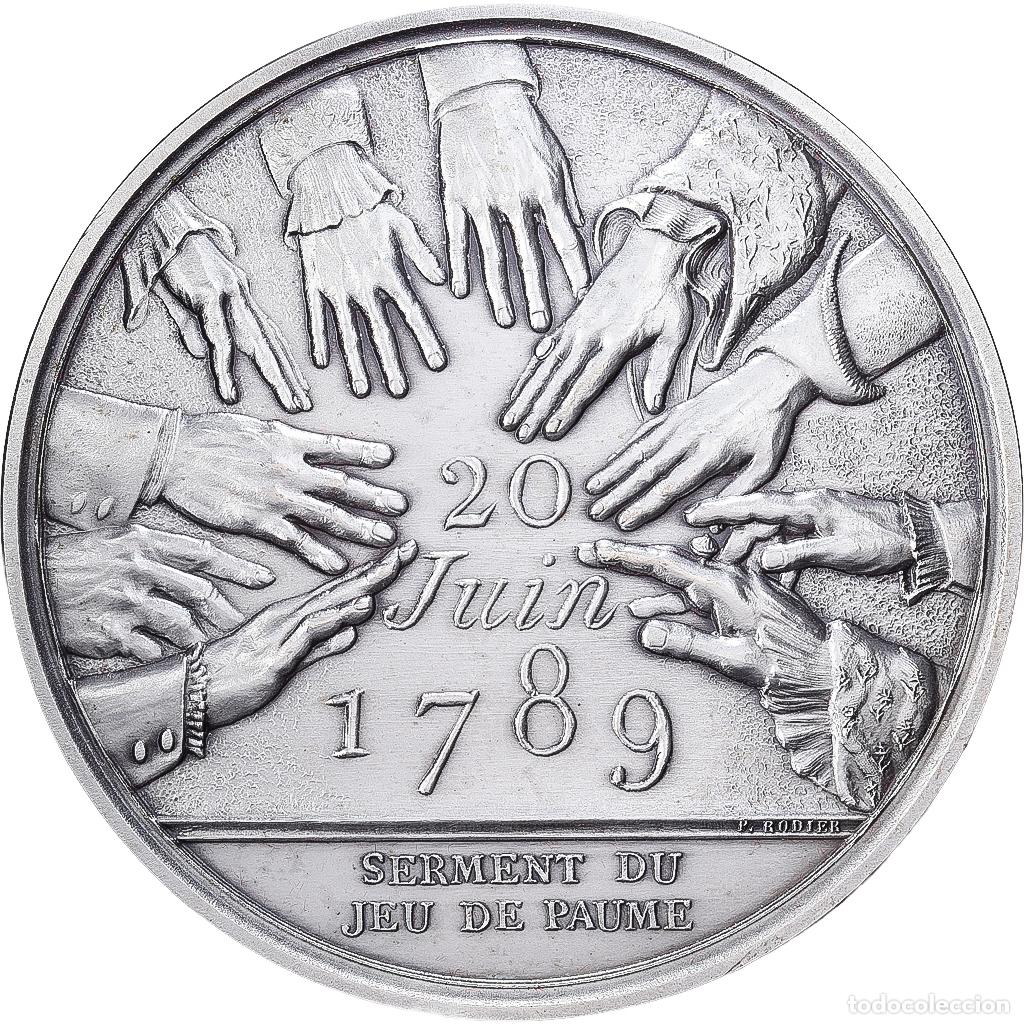 Medallas hist&oacute;ricas: [#1529348] Francia, medalla, R&eacute;volution Fran&ccedil;aise, Serment du Jeu de Paume, 1989, Bronce