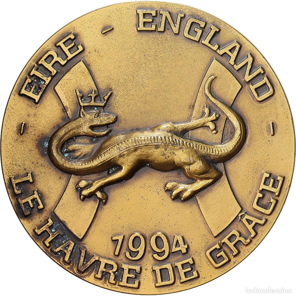 Medallas hist&oacute;ricas: [#1529368] Francia, medalla, Le Havre de Gr&acirc;ce, Eire-England, Salamandre, 1994, Bronce