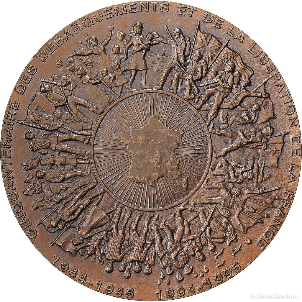 Medallas hist&oacute;ricas: [#1529373] Francia, medalla, Cinquantenaire des D&eacute;barquements et de la Lib&eacute;ration, 1996