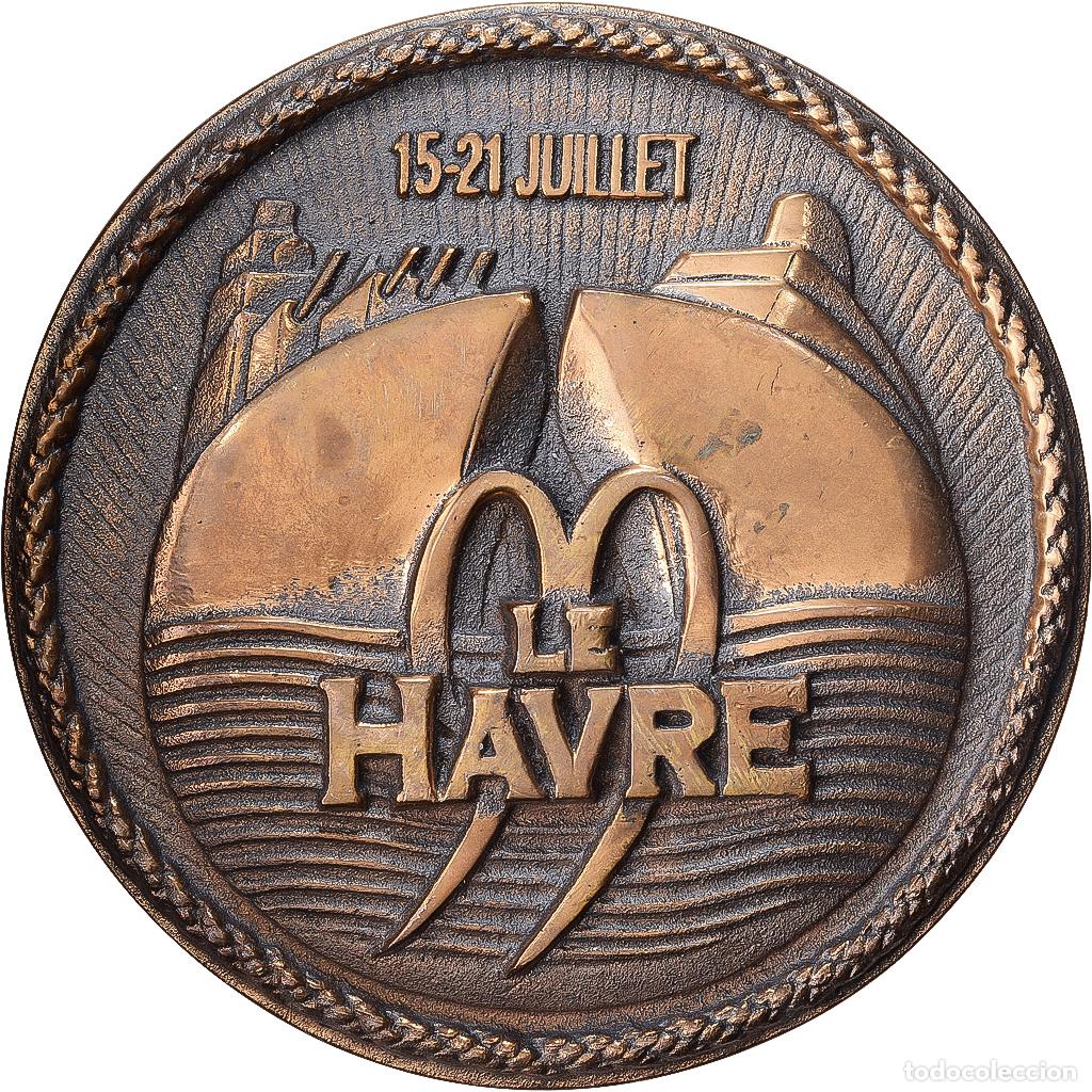Medallas hist&oacute;ricas: [#1529387] Francia, medalla, Le Havre, Bronce, MBC+