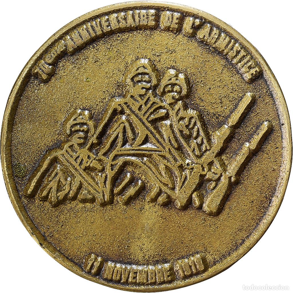 Medallas hist&oacute;ricas: [#1529398] Francia, medalla, 70&egrave;me Anniversaire de l'Armistice, 1988, Lat&oacute;n, MBC
