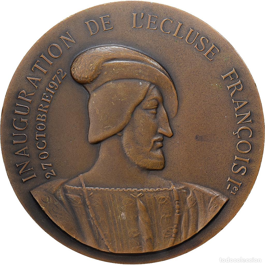 Medallas hist&oacute;ricas: [#1529393] Francia, medalla, Inauguration de l'Ecluse Fran&ccedil;ois Ier, Port du Havre, Bronce