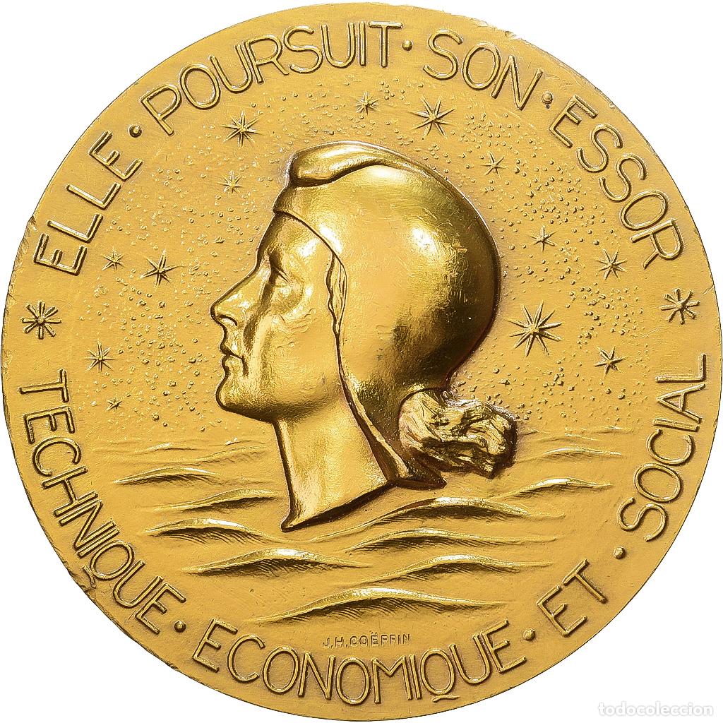 Medallas hist&oacute;ricas: [#1529411] Francia, medalla, Compagnie G&eacute;n&eacute;rale Transatlantique, Havre/New-York, 1962