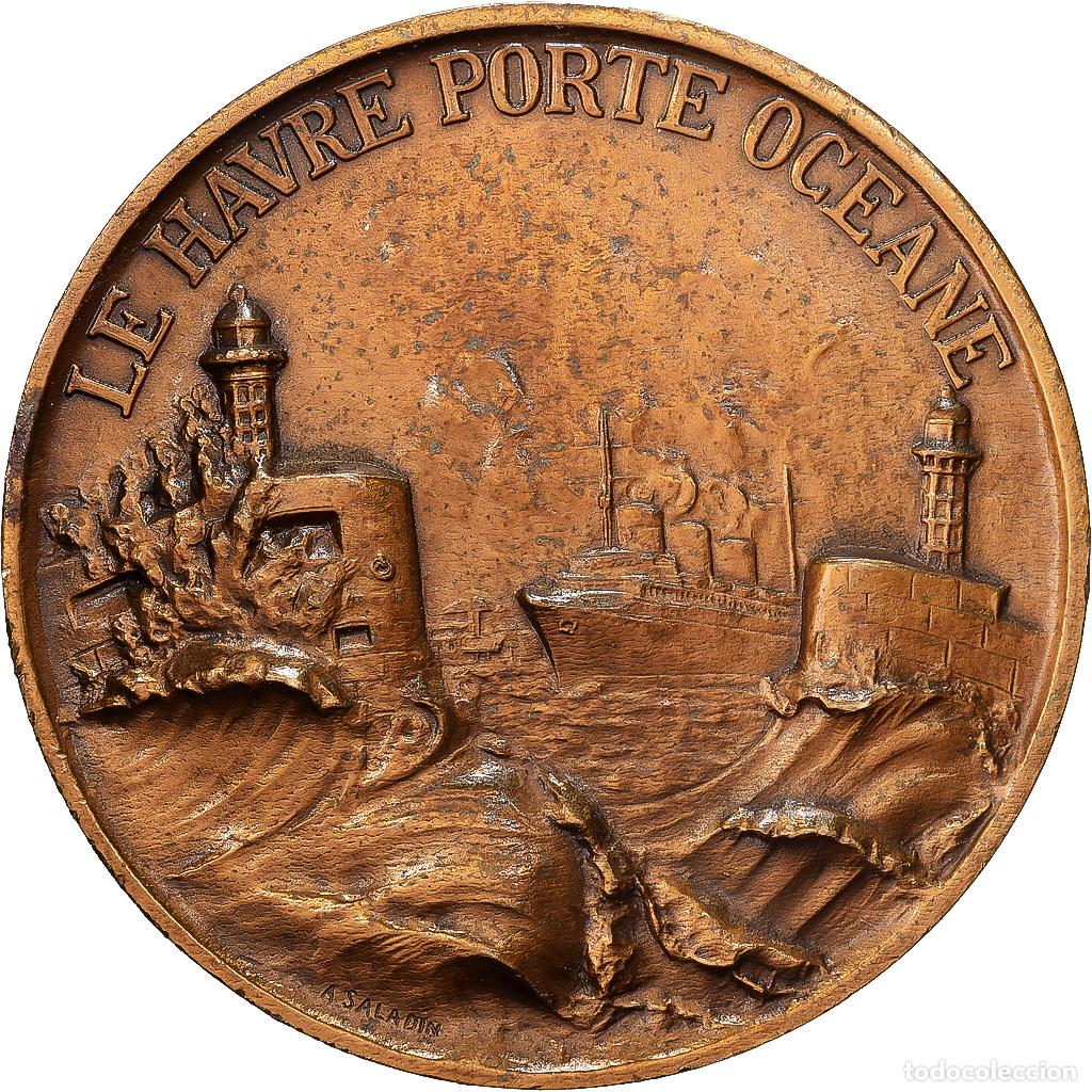 Medallas hist&oacute;ricas: [#1529429] Francia, medalla, Le Havre, Porte Oc&eacute;ane, Bronce, Saladin, EBC
