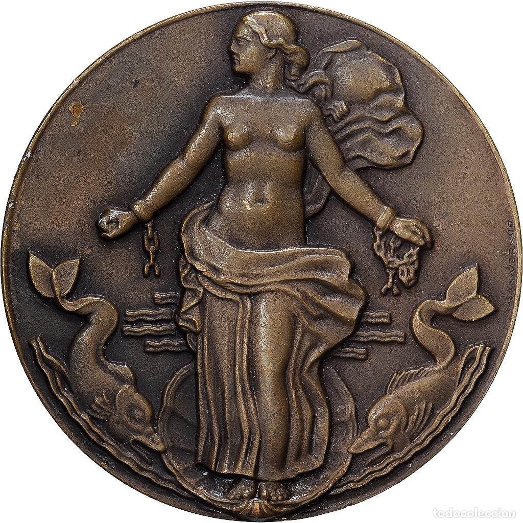 Medallas hist&oacute;ricas: [#1529414] Francia, medalla, Compagnie G&eacute;n&eacute;rale Transatlantique, Libert&eacute;, Bronce